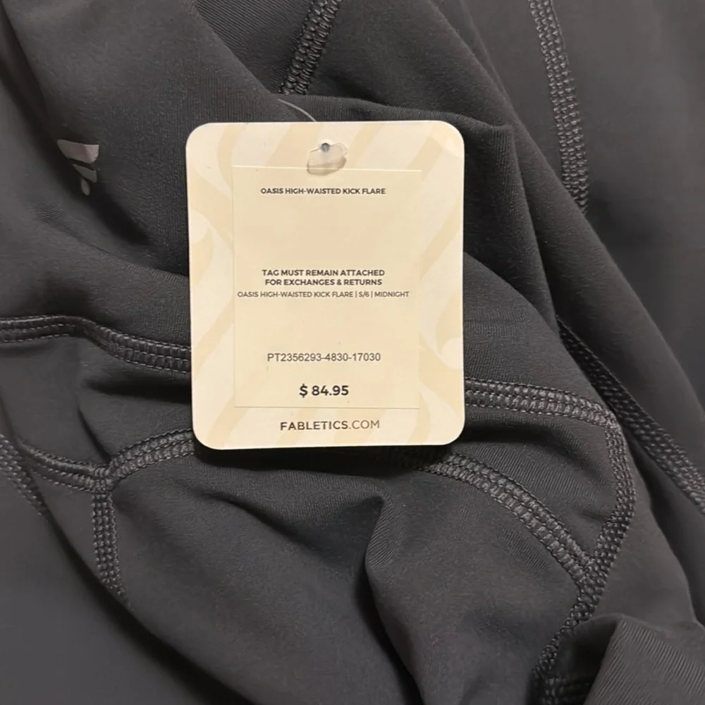 Fabletics Oasis Charcoal Kick Flare Pants - Picture 4 of 5